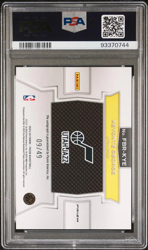2023-24 Panini Prizm Fast Break Rookie Autographs Keyonte George Blue /49 PSA 10 