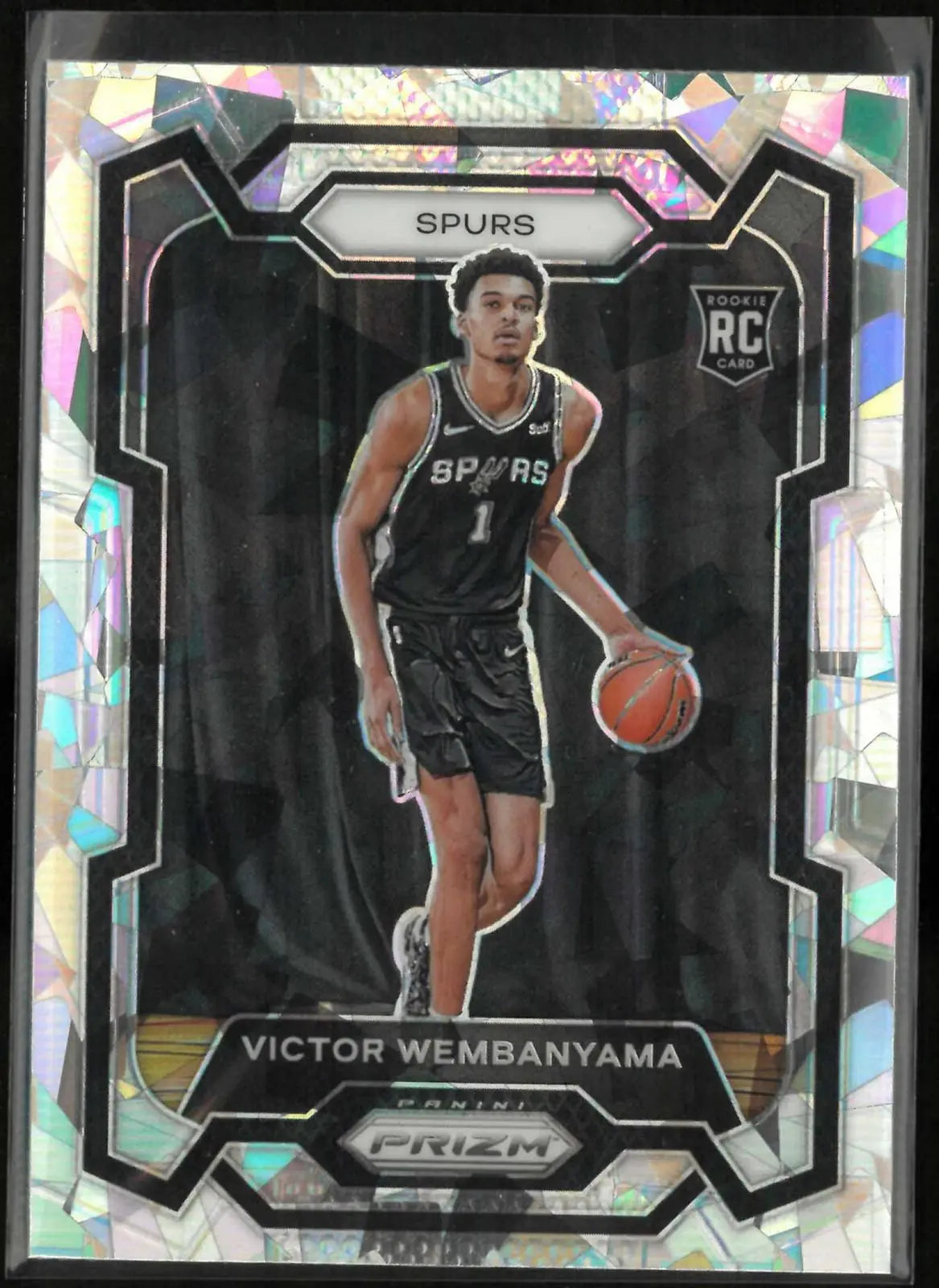 2023-24 Panini Prizm Rookie Victor Wembanyama Cracked Ice Prizm RC 