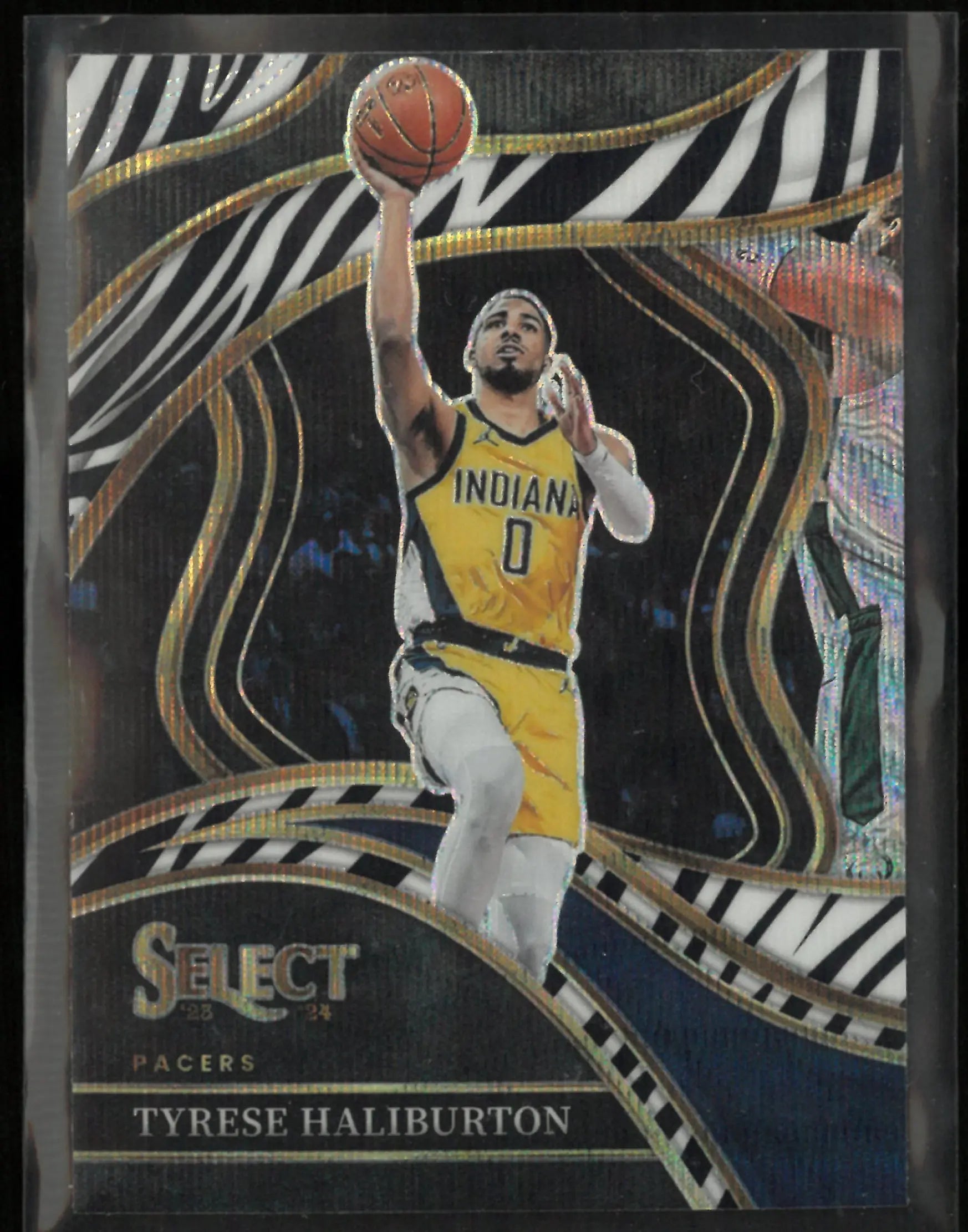 2023-24 Panini Select Courtside Tyrese Haliburton Zebra Refractor 