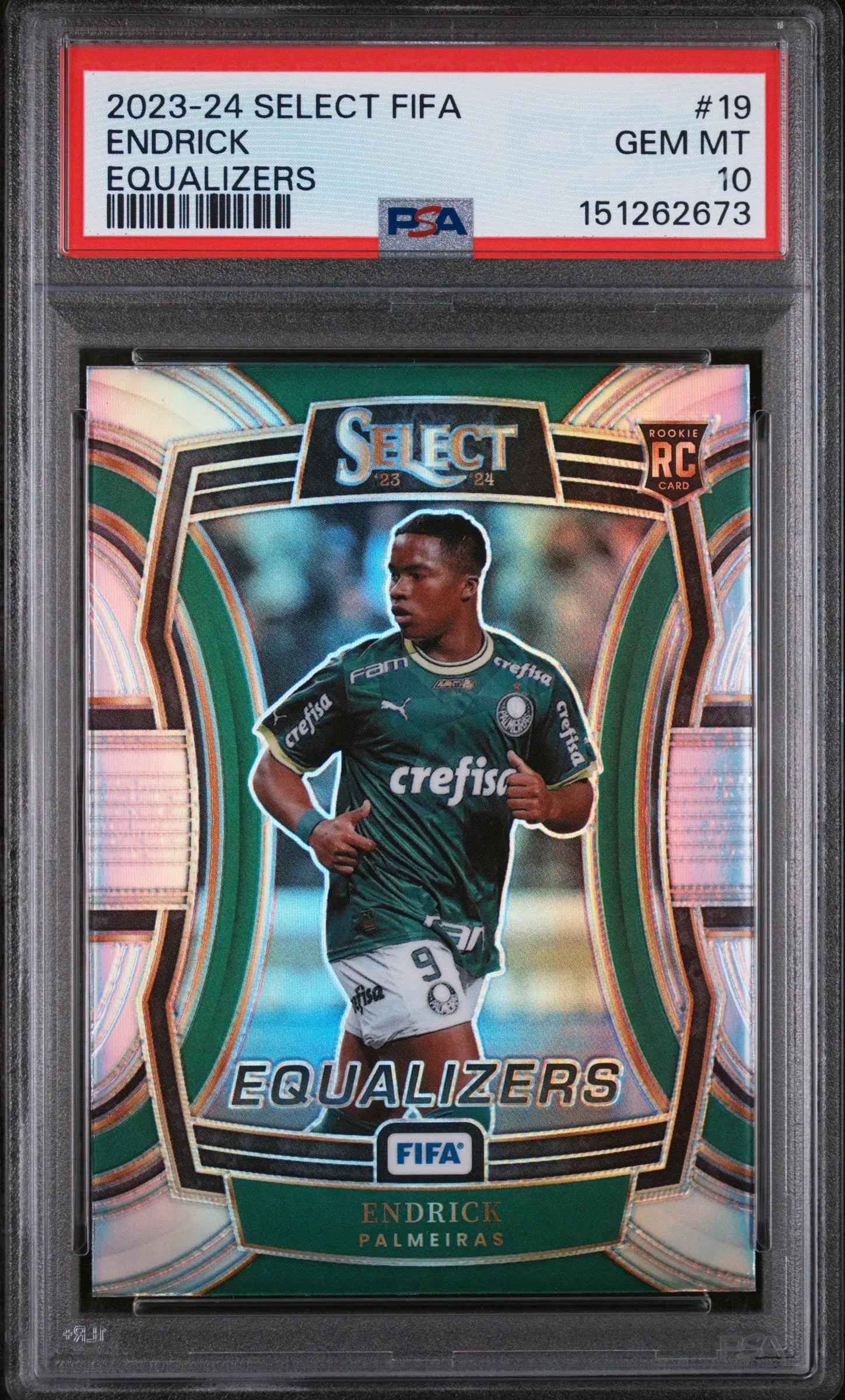 2023-24 Panini Select FIFA Equalizers Rookie Endrick RC PSA 10 