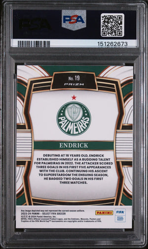2023-24 Panini Select FIFA Equalizers Rookie Endrick RC PSA 10 