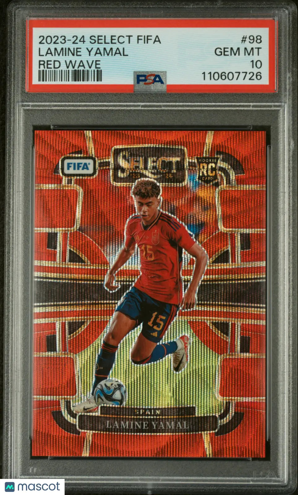 2023-24 Panini Select FIFA Lamine Yamal RC Rookie  Red Wave PSA 10 /149 