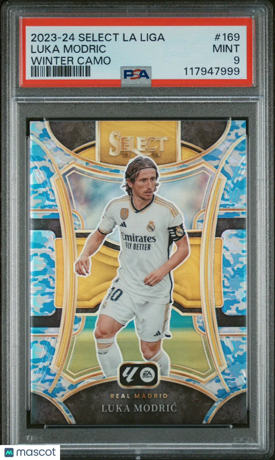 2023-24 Panini Select La Liga Luka Modric #169 Winter Camo PSA 9 /99 