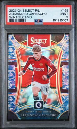 2023-24 Panini Select Premier League Alejandro Garnacho Winter Camo /110 PSA 9 