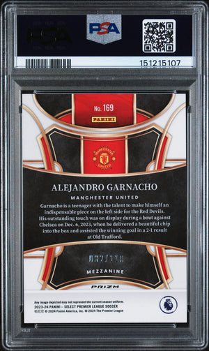 2023-24 Panini Select Premier League Alejandro Garnacho Winter Camo /110 PSA 9 