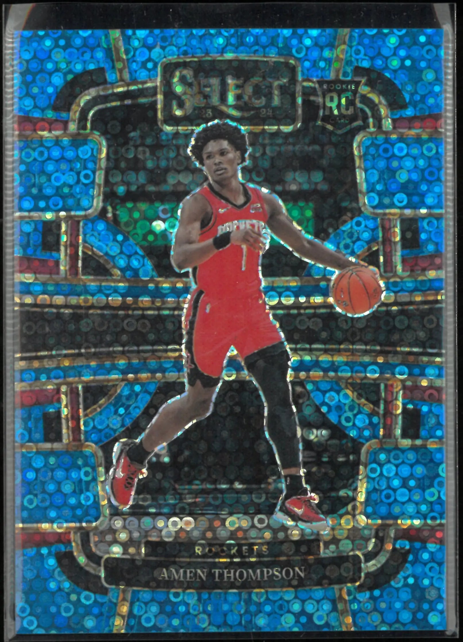 2023-24 Panini Select Prizm Rookie Amen Thompson Blue Fast Break /99 RC 