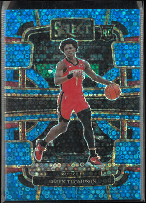 2023-24 Panini Select Prizm Rookie Amen Thompson Blue Fast Break /99 RC 