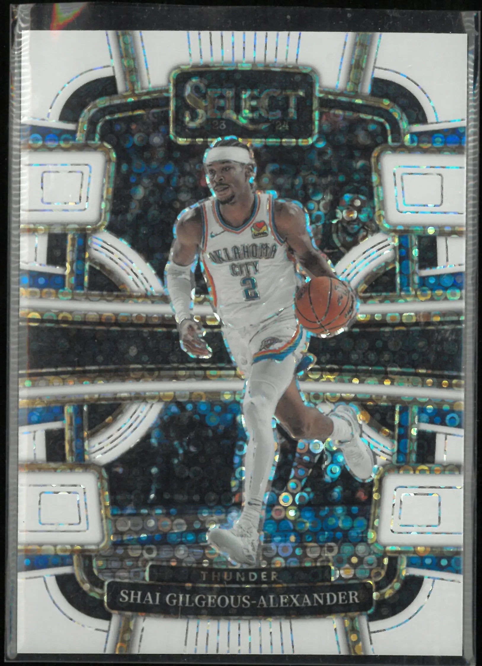 2023-24 Panini Select Prizm Shai Gilgeous-Alexander White Fast Break /75 