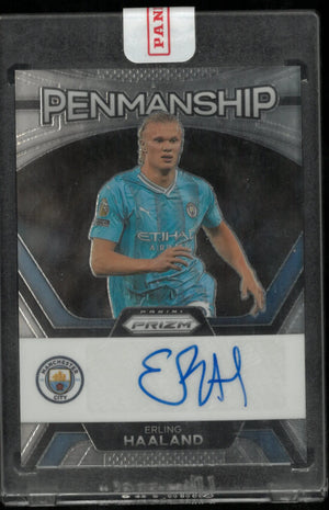 2023-24 Prizm PL Soccer Erling Haaland Penmanship Auto 