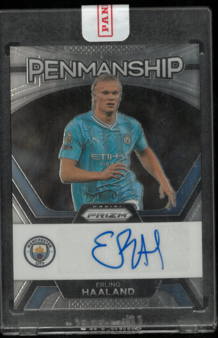 2023-24 Prizm PL Soccer Erling Haaland Penmanship Auto 