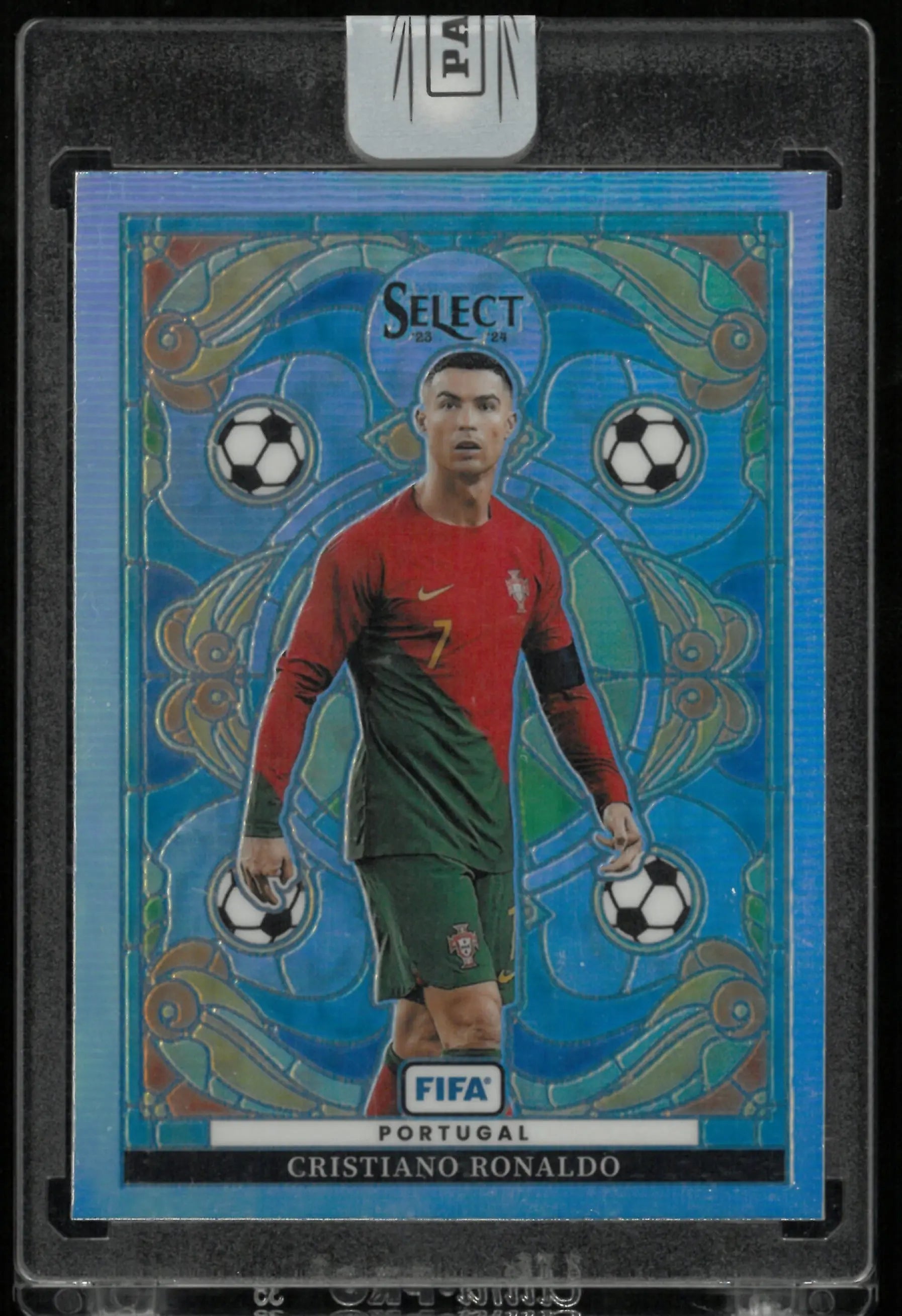 2023-24 Select FIFA Soccer Cristiano Ronaldo Stained Glass SSP 