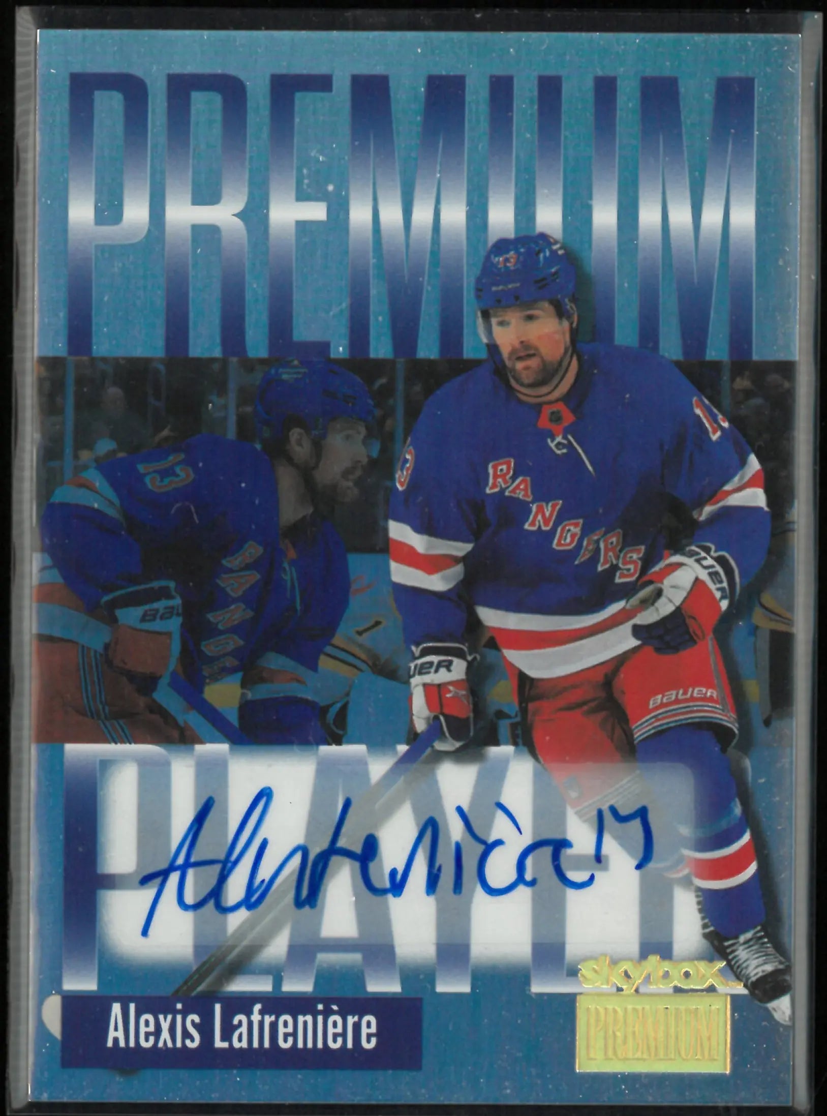 2023-24 Skybox Metal Universe Premium Player Autograph Alexis Lafreniere Auto/25 