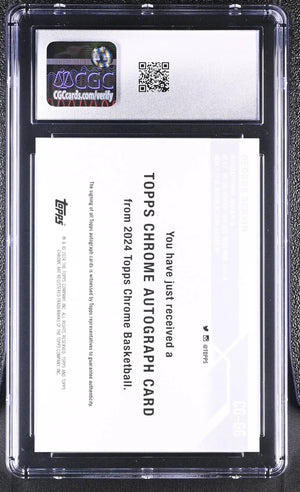 2023-24 Topps Chrome Autographs George Gervin Auto CGC 10 Auto 10 