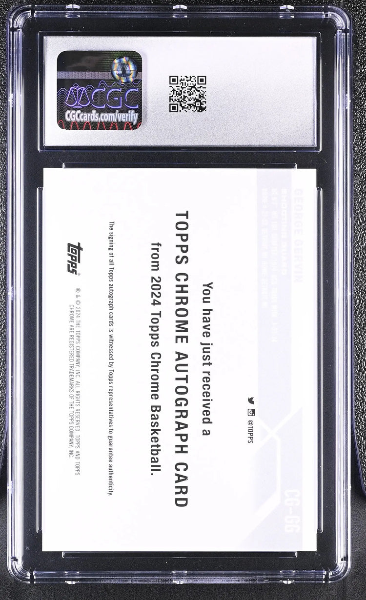 2023-24 Topps Chrome Autographs George Gervin Auto CGC 10 Auto 10 
