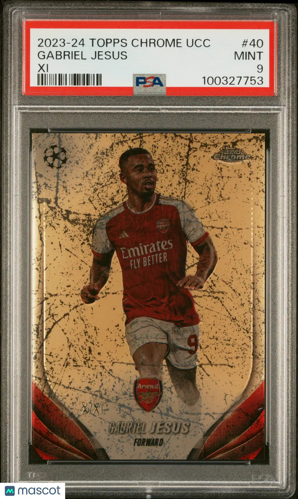2023-24 Topps Chrome UEFA Club Competitions Gabriel Jesus /XI PSA 9 