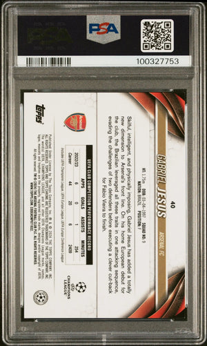2023-24 Topps Chrome UEFA Club Competitions Gabriel Jesus /XI PSA 9 