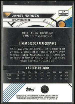 2023/24 Topps Finest James Harden Red Geometric /10 