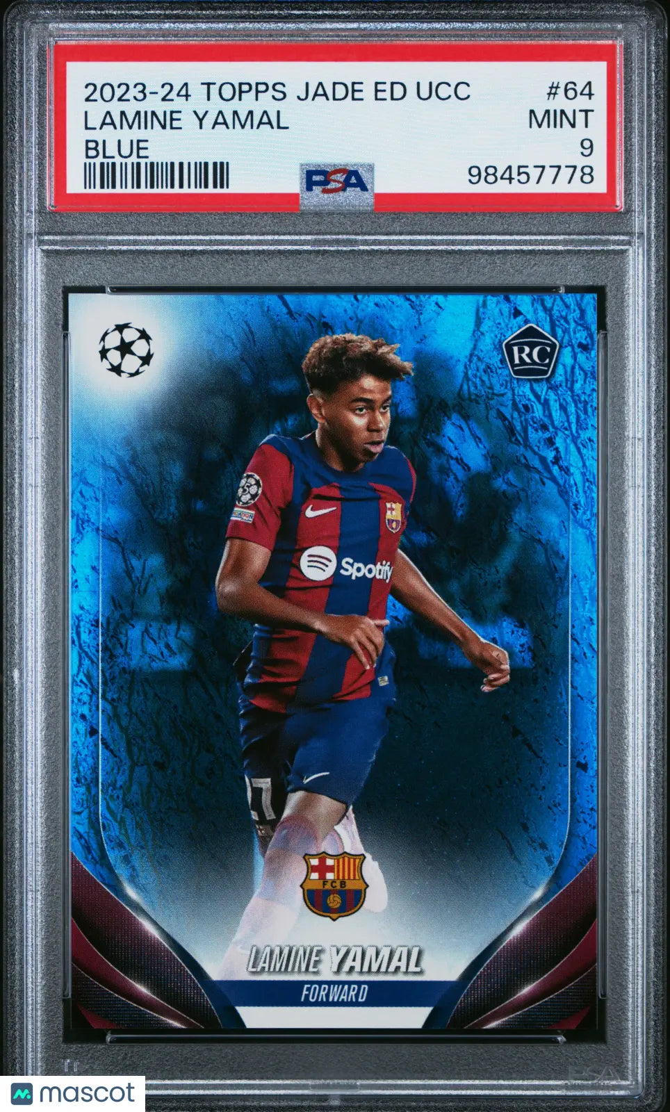 2023-24 Topps Jade Edition UCC Lamine Yamal RC Rookie Blue PSA 9 /175 