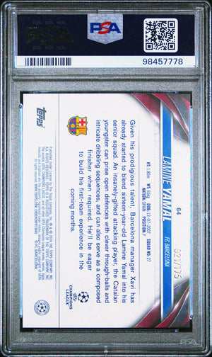 2023-24 Topps Jade Edition UCC Lamine Yamal RC Rookie Blue PSA 9 /175 