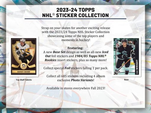 2023-24 Topps NHL Sticker Packs Album