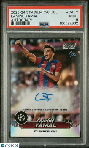 2023-24 Topps Stadium Club Chrome UCC Autographs Lamine Yamal  RC Rookie PSA 9 
