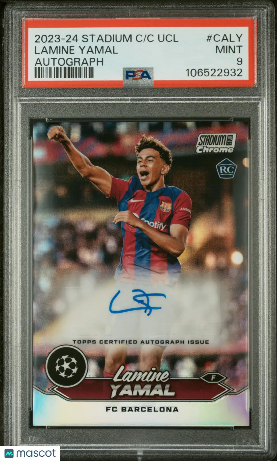 2023-24 Topps Stadium Club Chrome UCC Autographs Lamine Yamal  RC Rookie PSA 9 