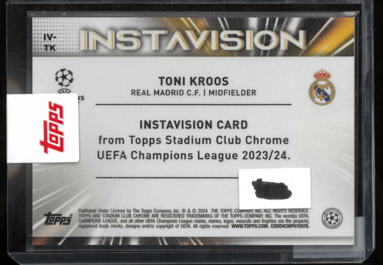 2023-24 Topps Stadium Club Chrome UCL Instavision Toni Kroos Gold /10 