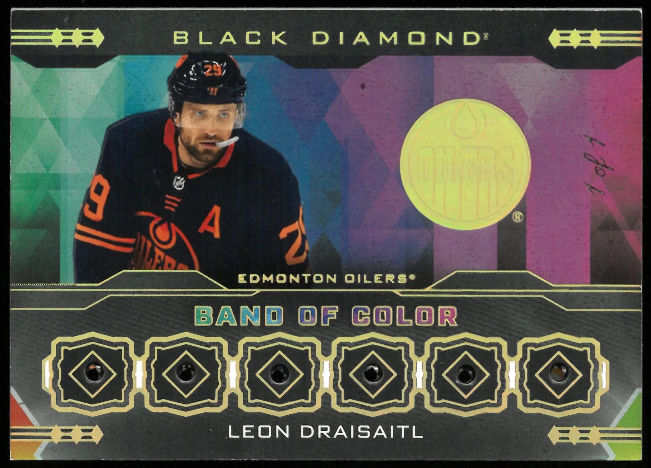 2023-24 UD Black Diamond Hockey Leon Draisaitl Band Of Color 1/1 