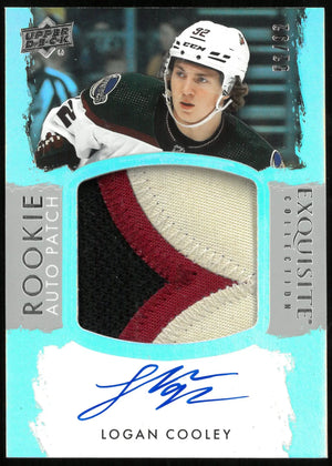 2023-24 UD Exquisite Collection Logan Cooley RC Rookie Patch Auto /92 