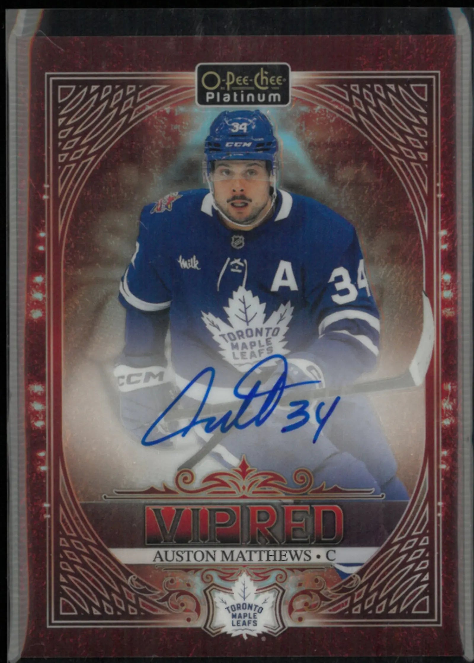 2023-24 UD O-Pee-Chee VIP Red Pack Wars Autograph Auston Matthews Auto /10 