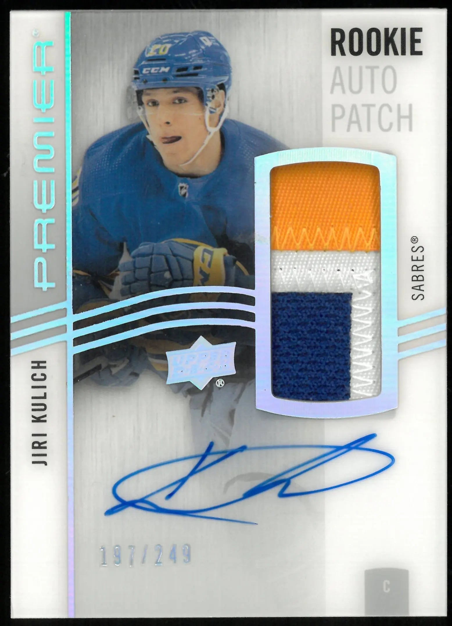 2023-24 UD Premier Hockey Jiri Kulich RC Rookie Patch Auto /249 