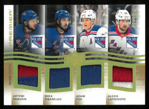2023-24 UD Premier Panarin Zibanejad Fox Lafreniere Quad Patch /15 