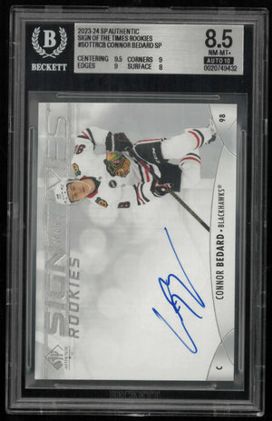 2023-24 UD SP Authentic Sign of the Times Rookies Auto Connor Bedard  BGS 8.5 