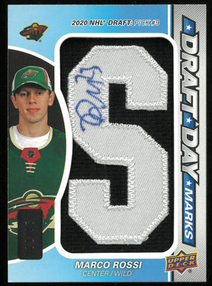 2023-24 UD SP Game Used Marco Rossi Draft Day Marks Auto "Letter S" /35 