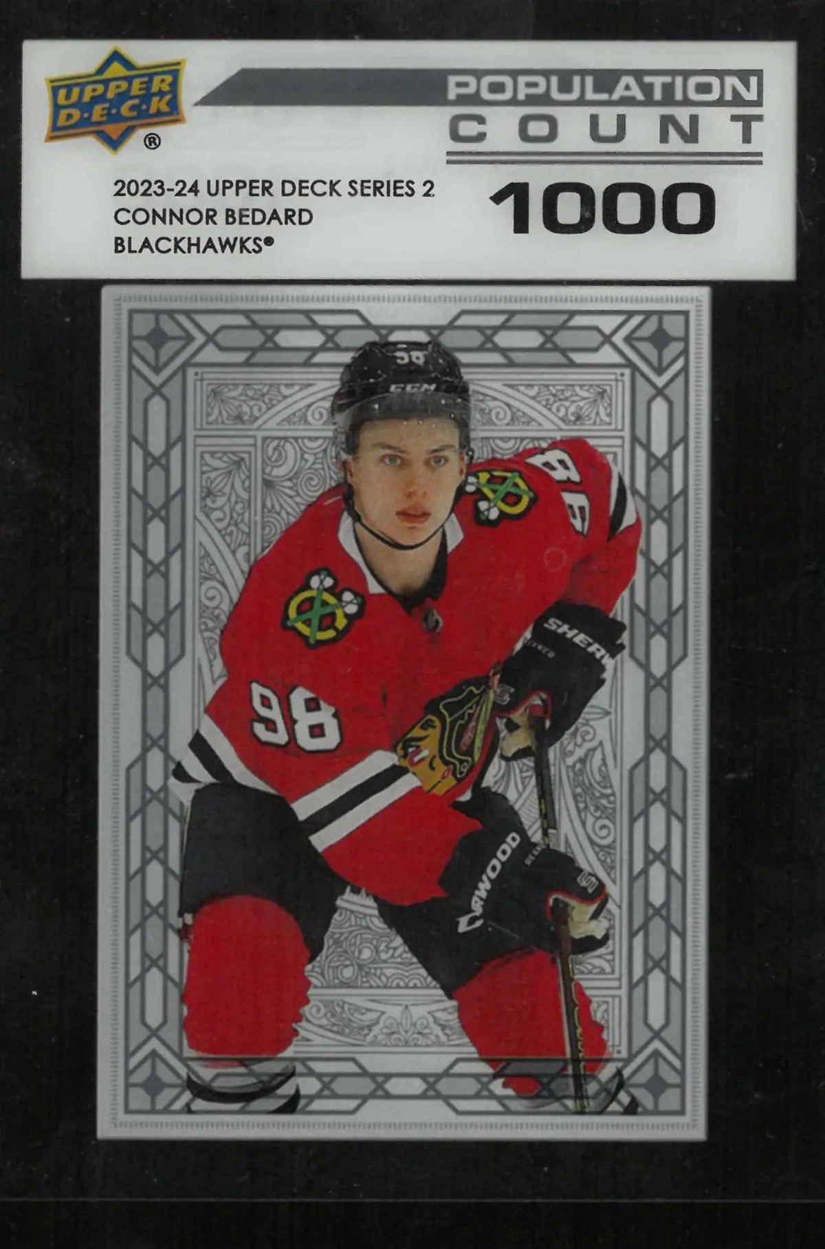 2023-24 UD Series 2 Rookie Population Count 1000 Connor Bedard RC #CB1 