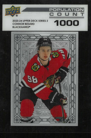 2023-24 UD Series 2 Rookie Population Count 1000 Connor Bedard RC #CB1 