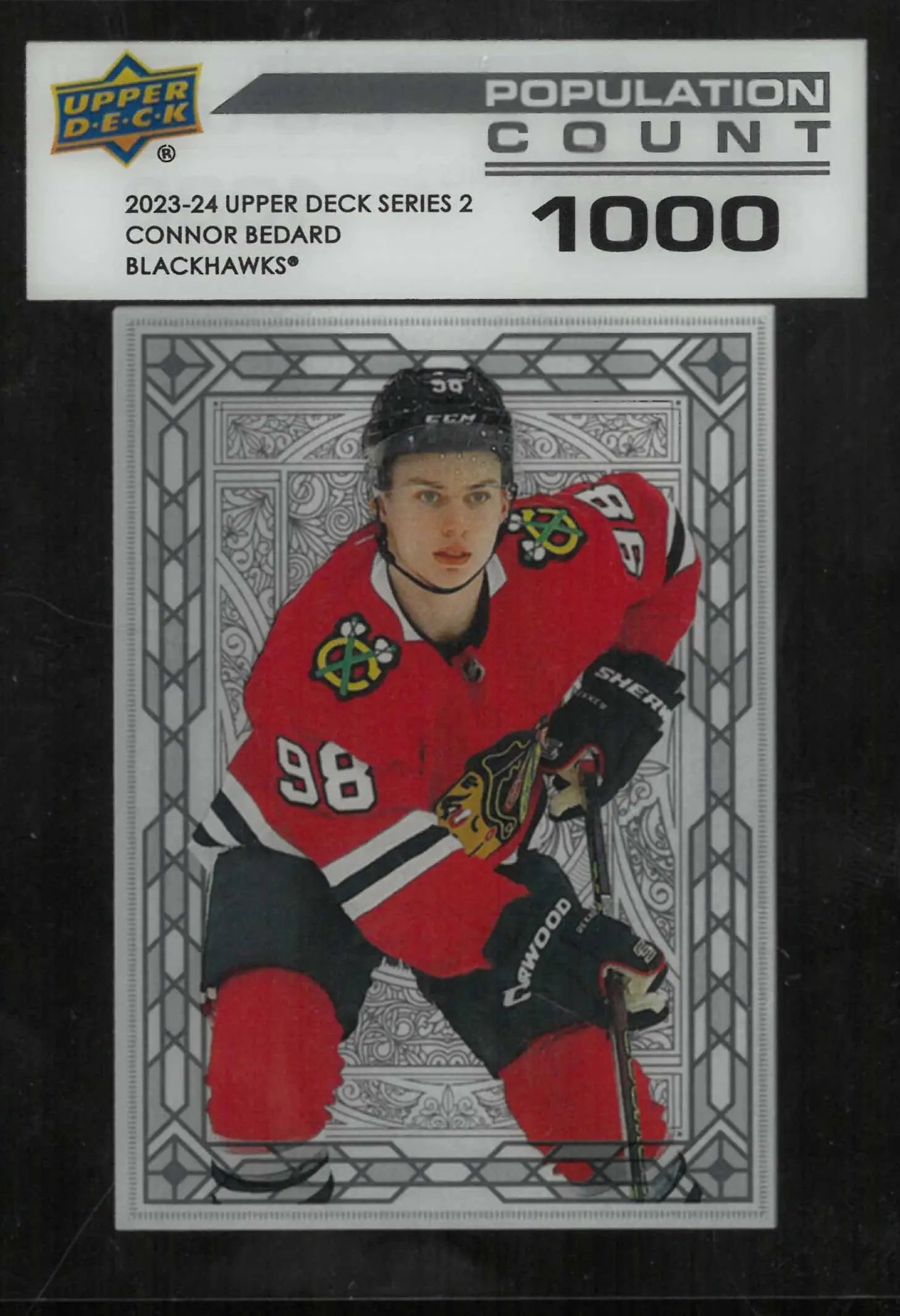 2023-24 UD Series 2 Rookie Population Count 1000 Connor Bedard RC #CB2 