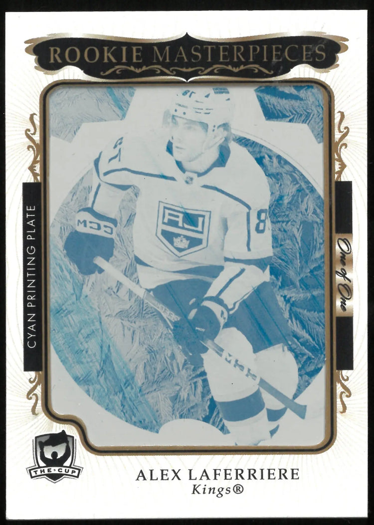 2023-24 UD The Cup Alex Laferriere RC Masterpieces Cyan Printing Plate 1/1 