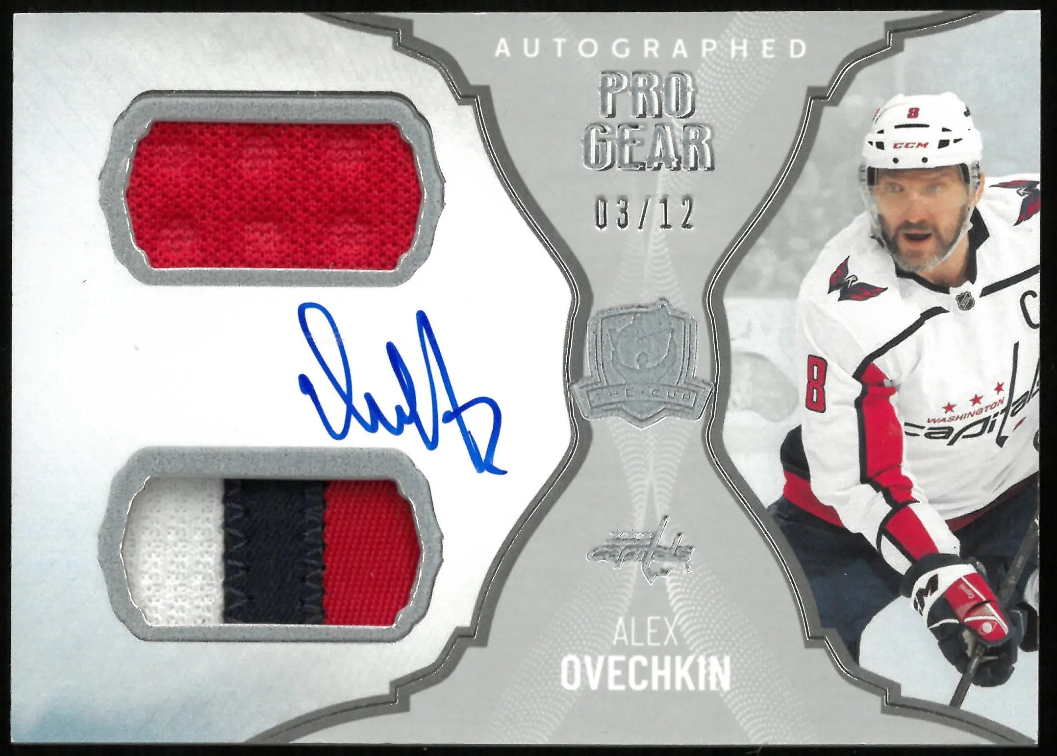 2023-24 UD The Cup Hockey Alex Ovechkin Dual Pro Gear Patch Auto /12 