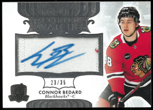 2023-24 UD The Cup Hockey Connor Bedard RC Scripted Swatches Auto /35 