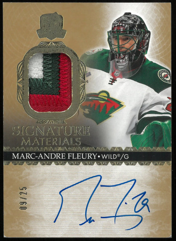 2023-24 UD The Cup Hockey Marc-Andre Fleury Signature Materials Auto /25 