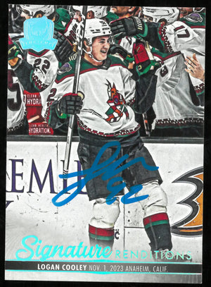 2023-24 UD The Cup Logan Cooley RC Rookie Auto Renditions 