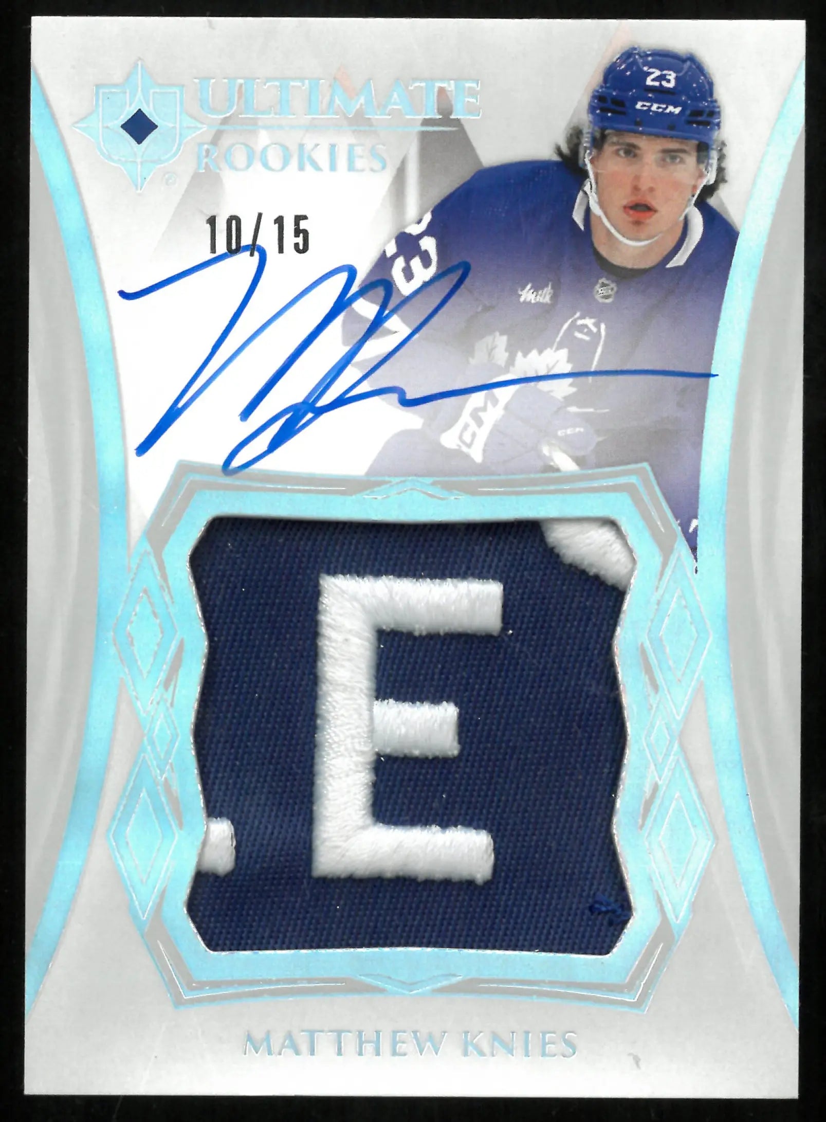 2023-24 UD Ultimate Hockey Matthew Knies RC Rookie Patch Auto /15 