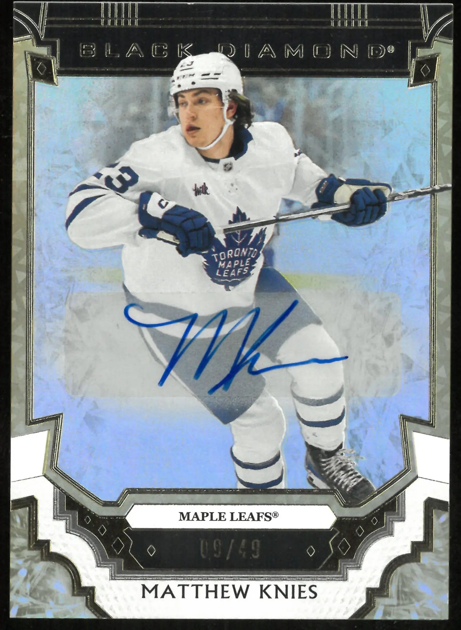 2023-24 Upper Deck Black Diamond Gold Auto Matthew Knies /49 
