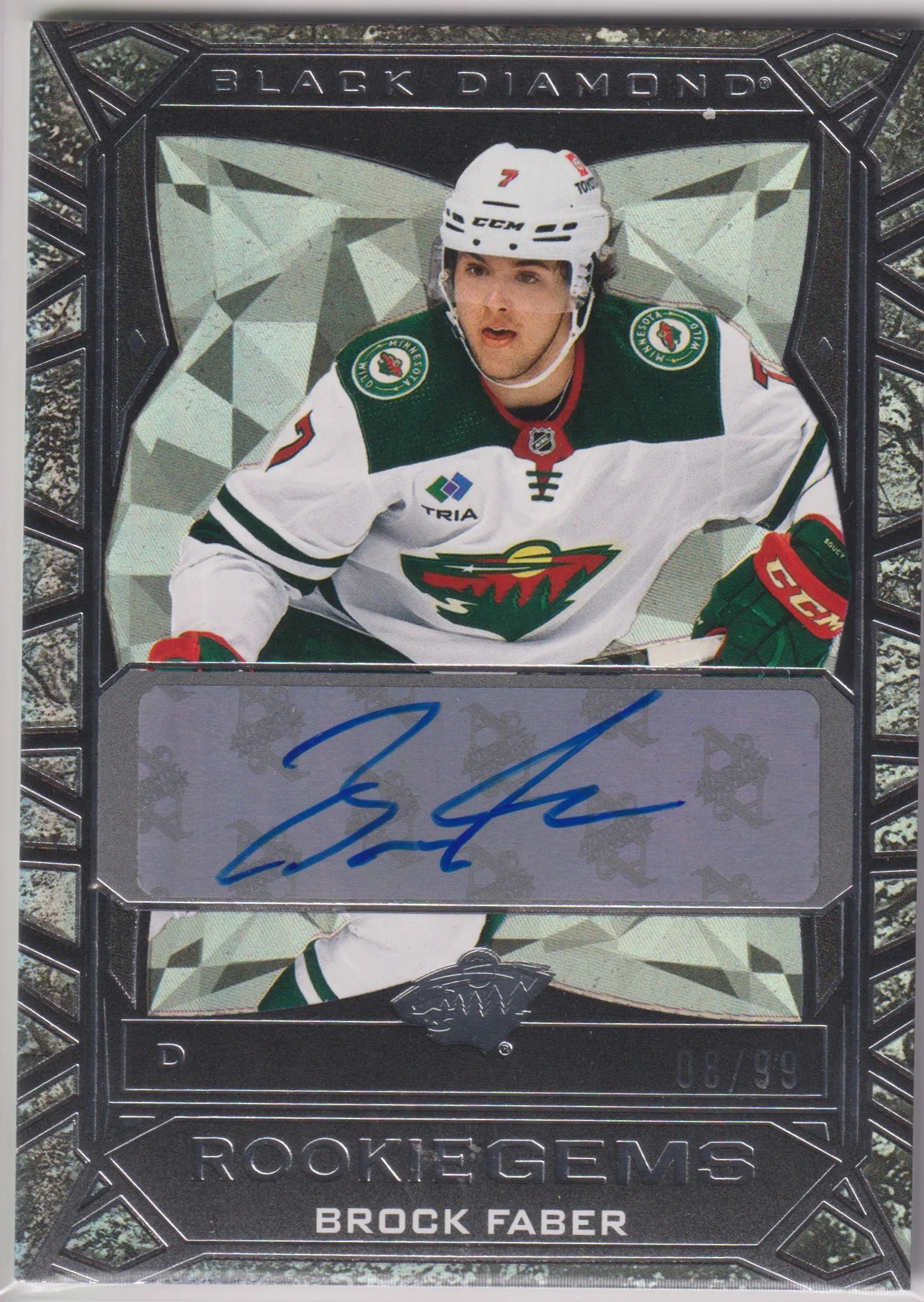 2023-24 Upper Deck Black Diamond Rookie Gems Autograph Brock Faber Auto /99 RC 