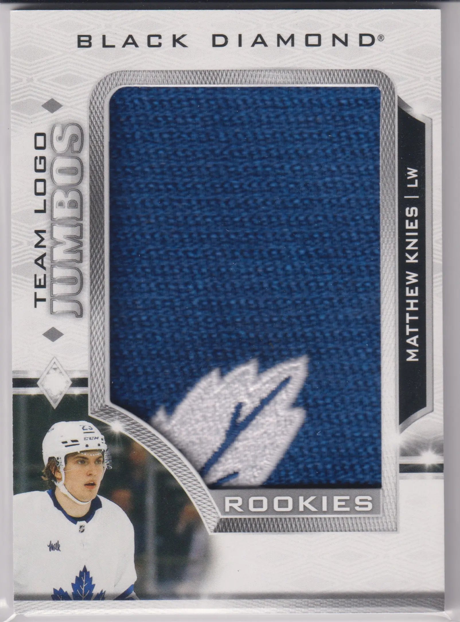 2023-24 Upper Deck Black Diamond Team Logo Jumbos Patch Rookie Matthew Knies RC 
