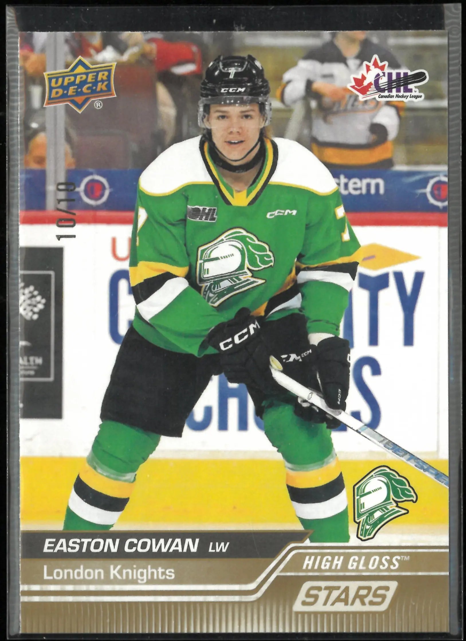 2023-24 Upper Deck CHL Easton Cowan High Gloss /10 