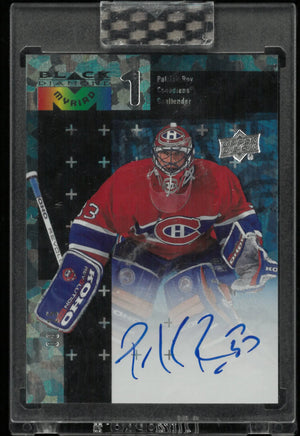2023-24 Upper Deck Clear Cut Black Diamond Myriad Patrick Roy Autograph Auto /25 