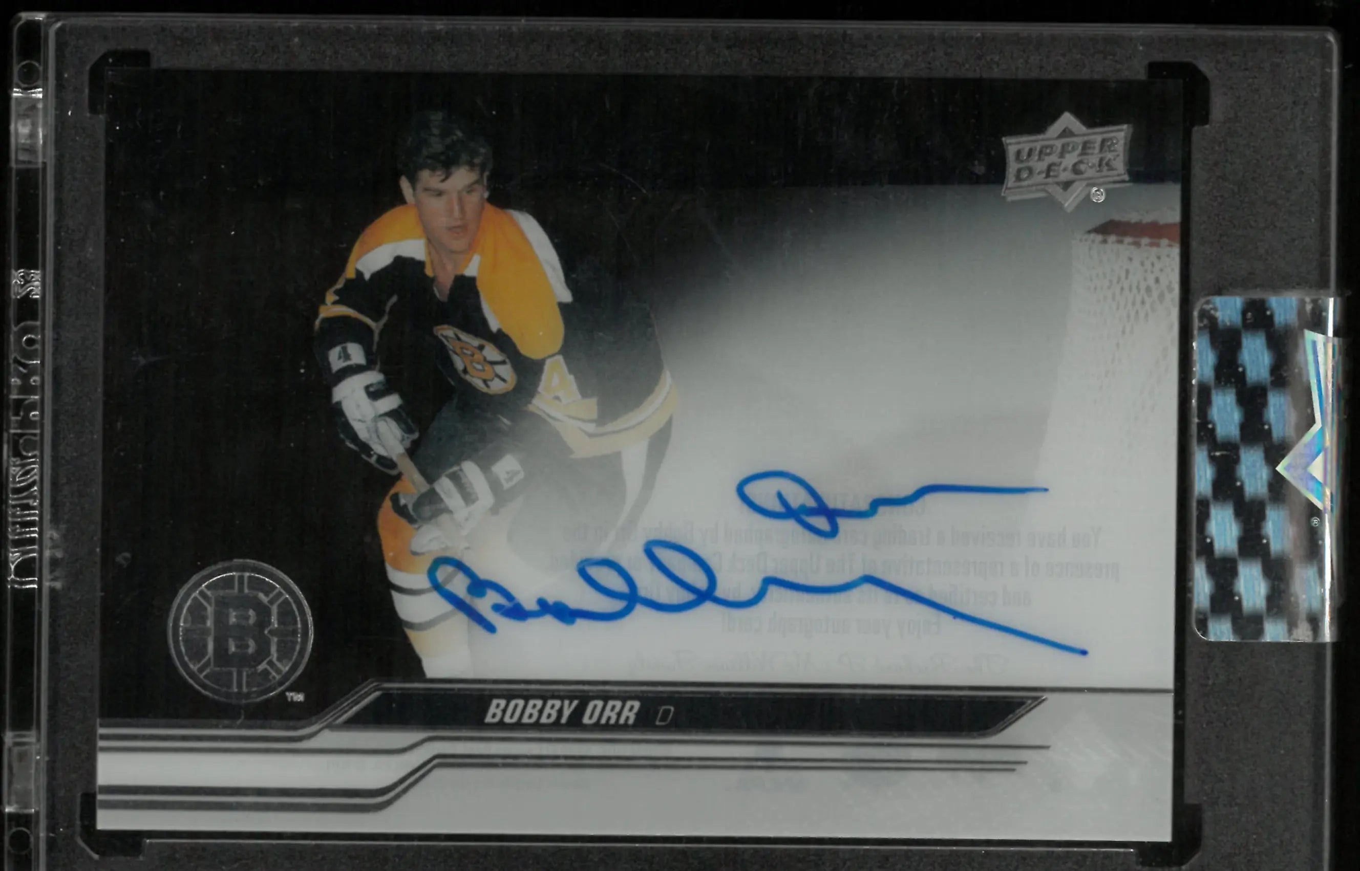 2023-24 Upper Deck Clear Cut Bobby Orr Autograph 