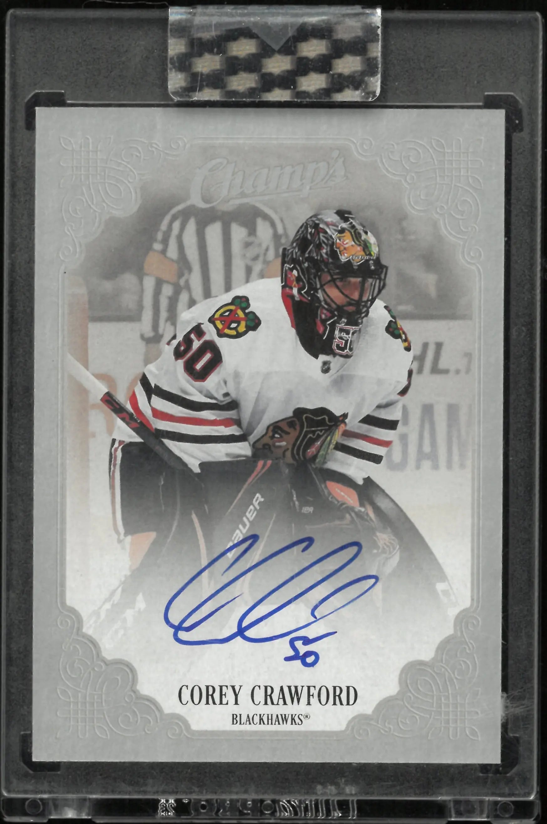 2023-24 Upper Deck Clear Cut Champ's Autograph Corey Crawford Auto 